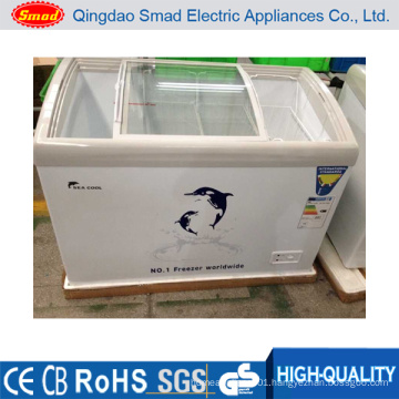 Sliding Curved Top Glass Door Chest Freezer